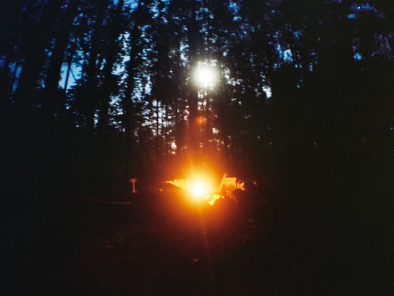 Campfire moonrise